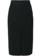 Givenchy Slit Hem Midi Skirt, Women's, Size: Xs, Black, Polyamide/spandex/elastane/wool