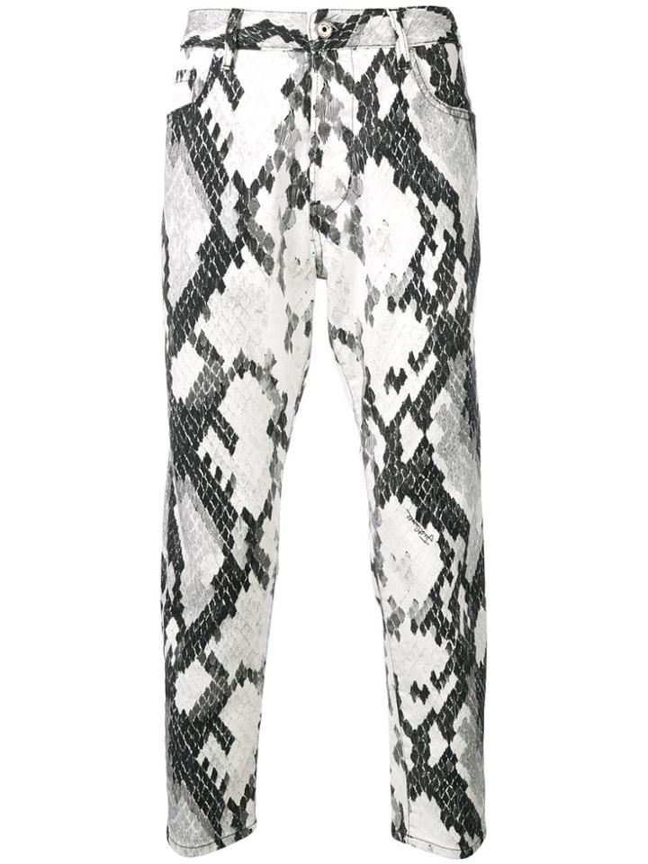 Just Cavalli Patterned Skinny Jeans - White