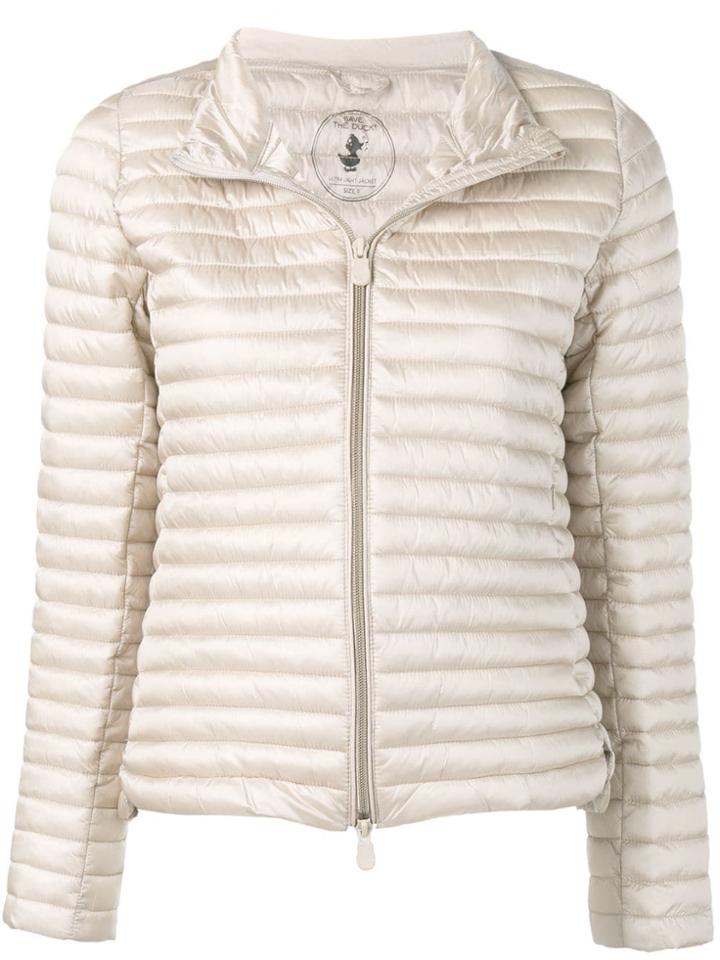 Save The Duck Nylon Puffer Jacket - Neutrals
