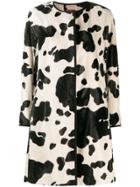 Max Mara Studio Printed Coat - Black