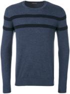 Michael Michael Kors Ribbed Detail Jumper - Blue