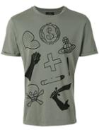 Vivienne Westwood Anglomania - Illustration Print T-shirt - Men - Cotton - L, Green, Cotton