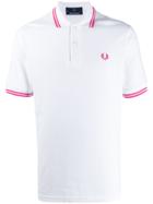 Fred Perry Logo Piqué Polo Shirt - White