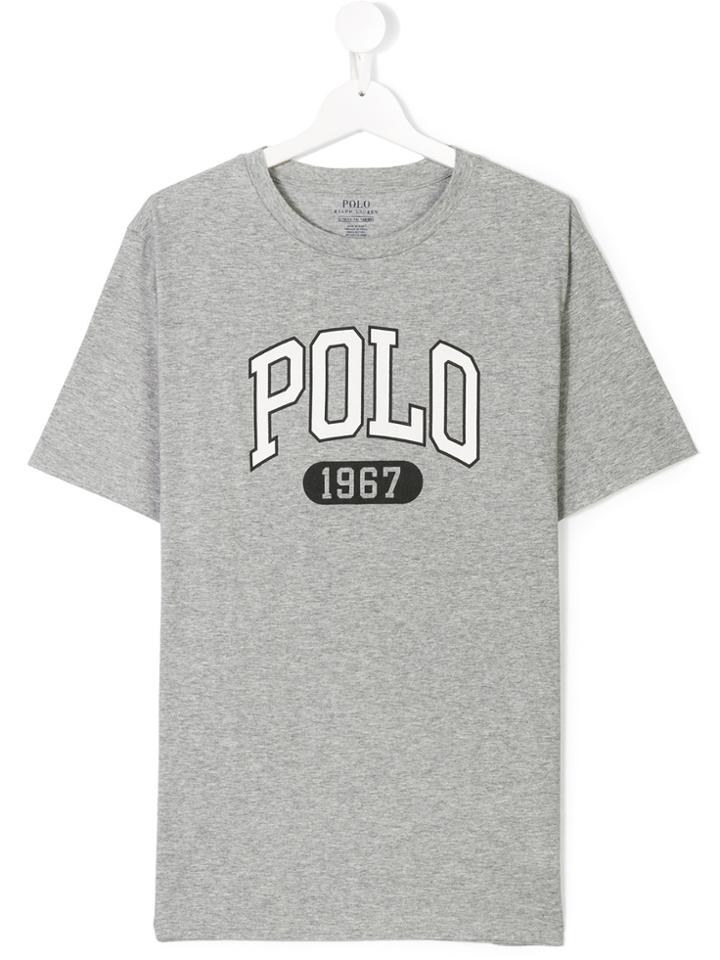 Ralph Lauren Kids Teen Logo Print T-shirt - Grey