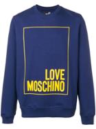 Love Moschino Contrast Logo Sweatshirt - Blue