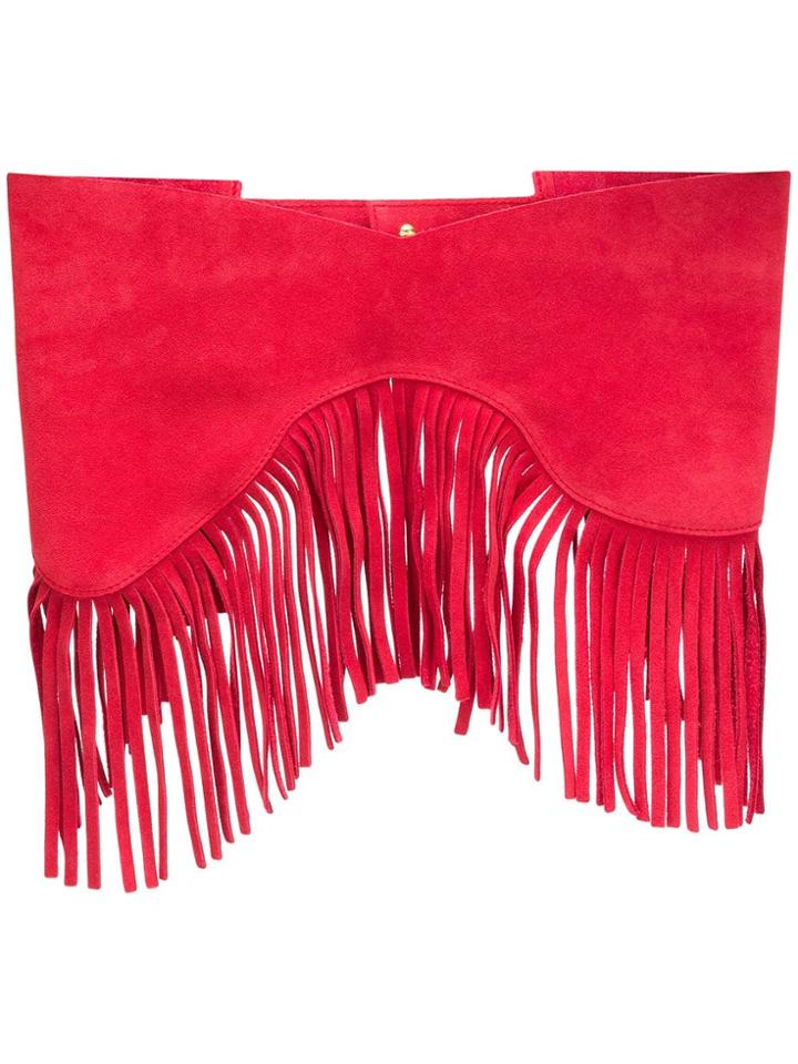 Jacquemus Fringed Waist Belt - Red