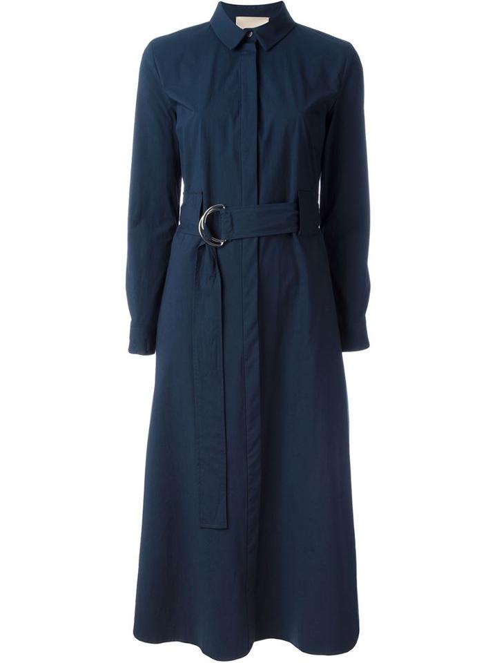 Erika Cavallini Belted Midi Shirt Dress