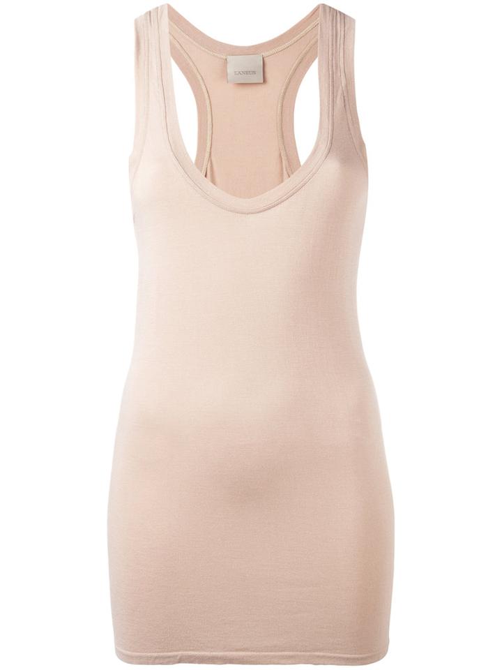 Laneus Fitted Vest Top, Women's, Size: Xs, Nude/neutrals, Viscose/polyamide