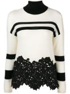 Ermanno Scervino Lace-panelled Sweater - White