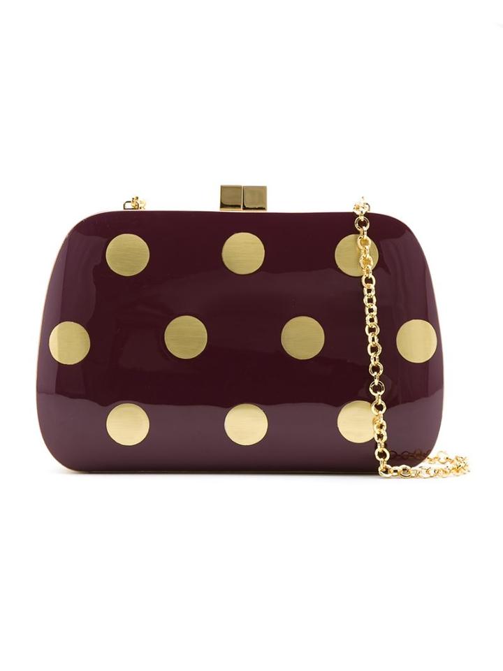 Serpui Magnetic Closure Clutch Bag, Women's, Red