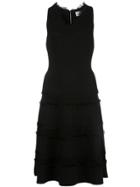 Milly Ribbed Panel Midi Dress - Black