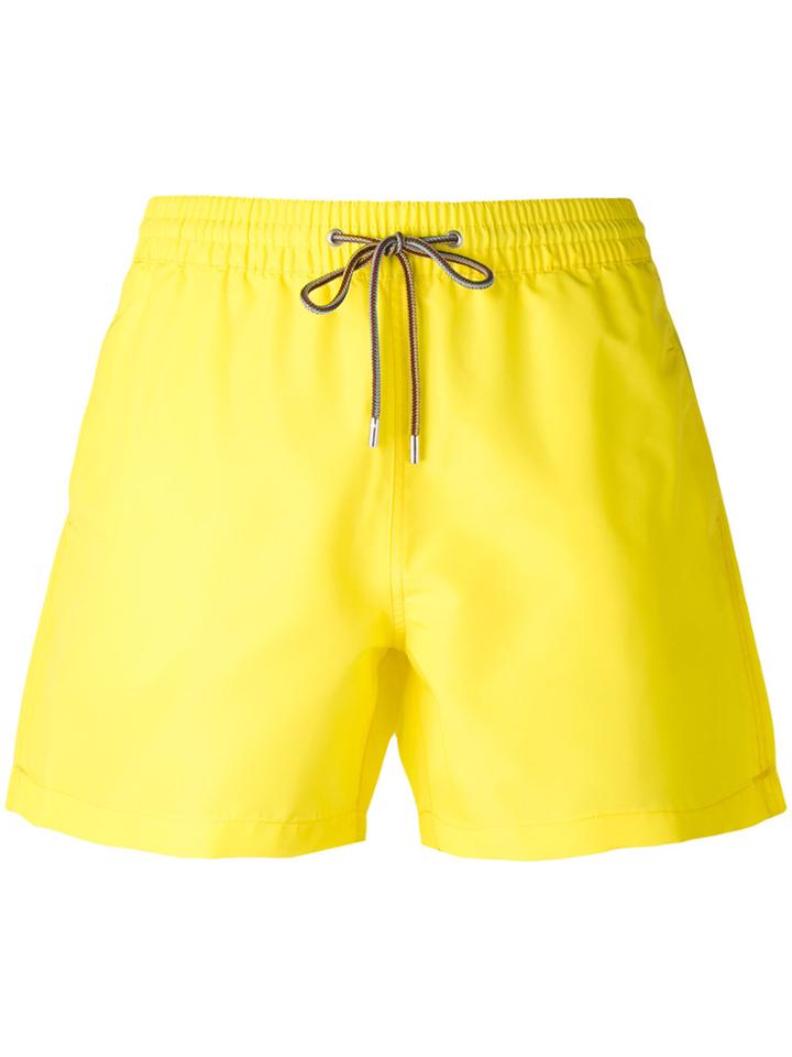 Paul Smith Drawstring Swim Shorts - Yellow & Orange