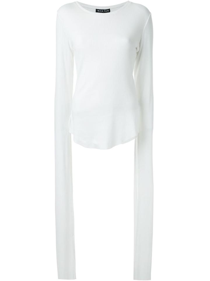 Max Tan Long Sleeve T-shirt - White