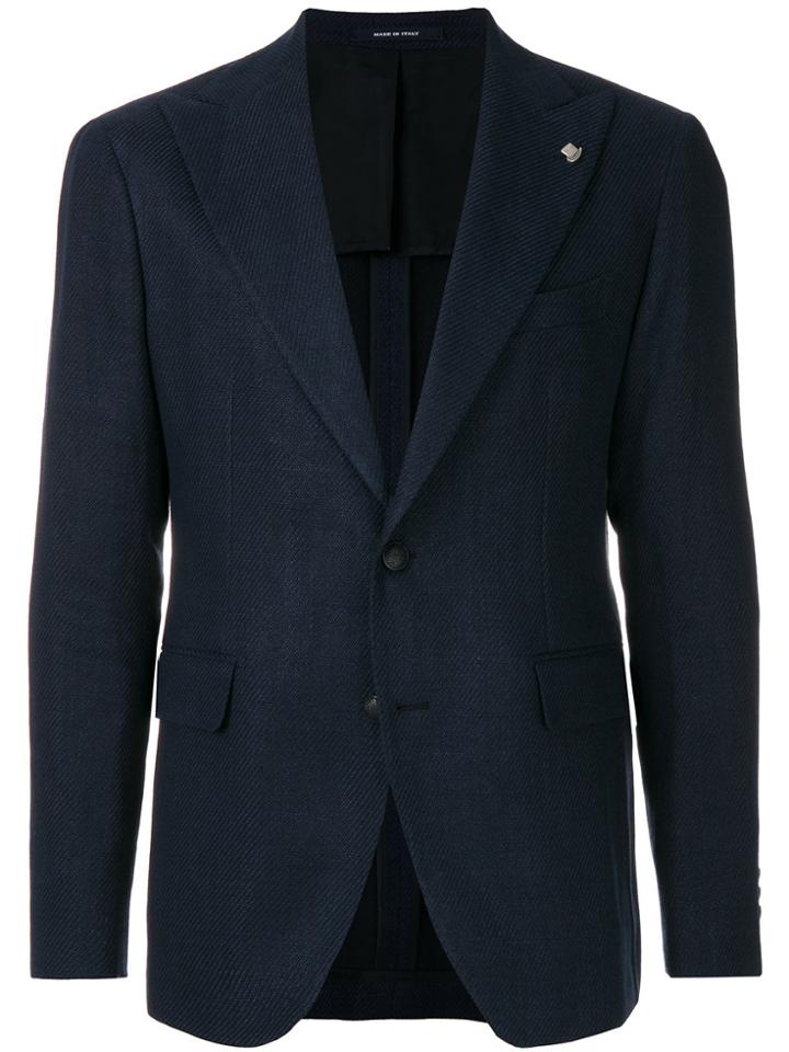 Tagliatore Slim Single-breasted Blazer - Blue