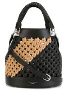 Sonia Rykiel Woven Bucket Bag, Women's, Black, Leather