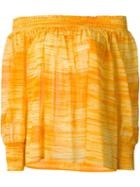 Yves Saint Laurent Vintage Off-shoulder Blouse, Women's, Size: 40, Yellow/orange