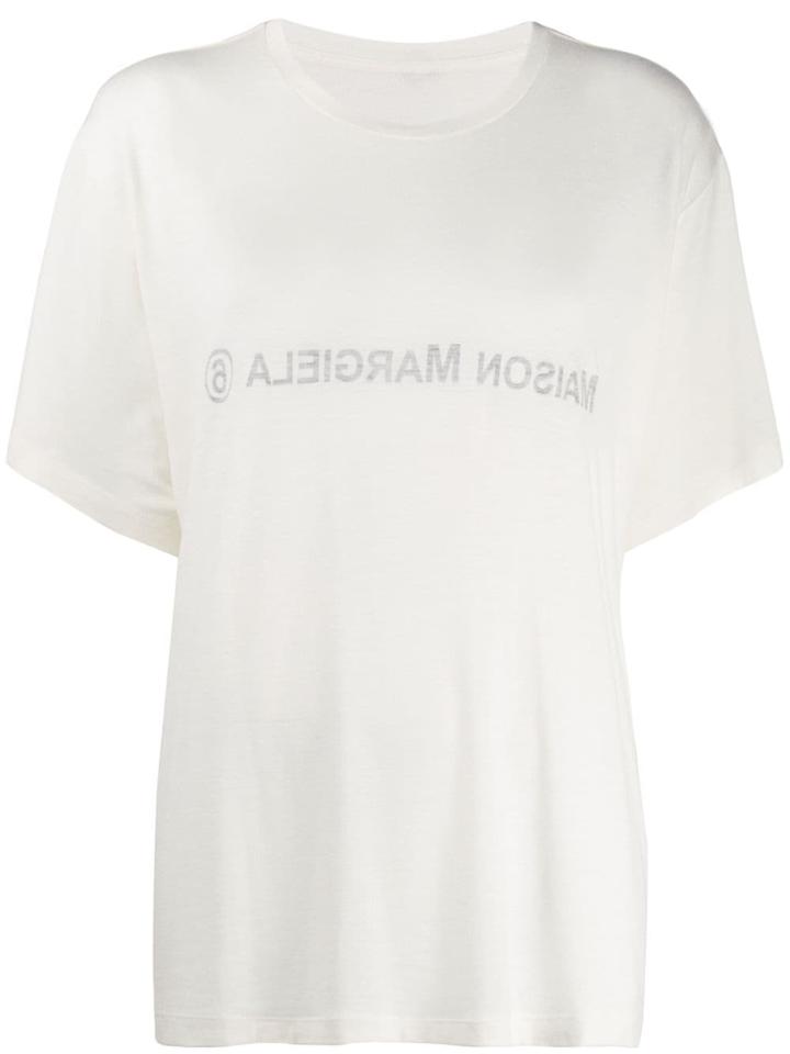 Mm6 Maison Margiela Logo T-shirt - White