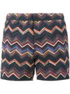Missoni Blue Multi Zigzag Swim Shorts - Multicolour