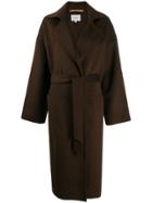 Nanushka Oversized Robe Coat - Brown