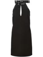 Maison Margiela Bow Strap Dress, Women's, Size: 42, Black, Polyester/polyurethane/viscose/virgin Wool