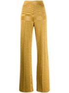 Missoni Metallic Knitted Flared Trousers - Yellow