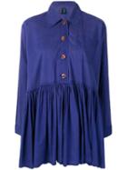 Romeo Gigli Pre-owned Flared Pleated Dress - Purple