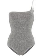 Oseree Lumiere One-shoulder Swimsuit - Silver