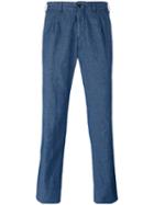 Lardini - Xino Trousers - Men - Cotton/linen/flax - 46, Blue, Cotton/linen/flax