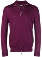 N.peal Cashmere Zipped Cardigan - Pink & Purple