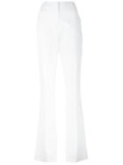 Capucci Flared Trousers, Women's, Size: 42, White, Cotton/spandex/elastane/polyester