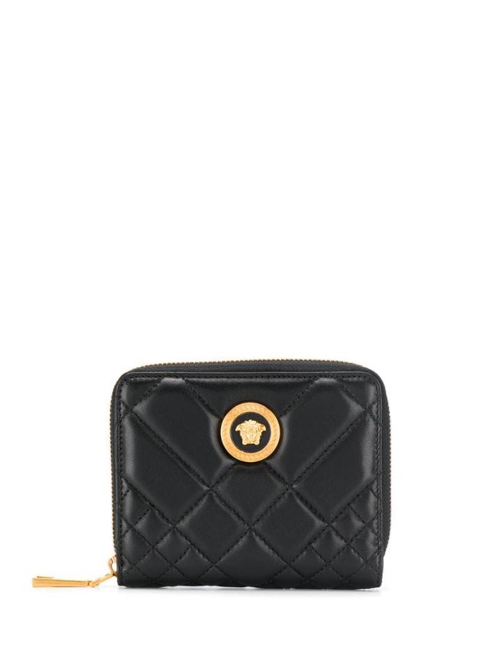 Versace Quilted Medusa Logo Wallet - Black