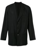 Yohji Yamamoto - Casual Blazer - Men - Cotton/linen/flax - 4, Black, Cotton/linen/flax