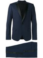 Msgm Pointed Lapel Two-piece Suit, Men's, Size: 46, Blue, Virgin Wool/spandex/elastane/polyester/acetate
