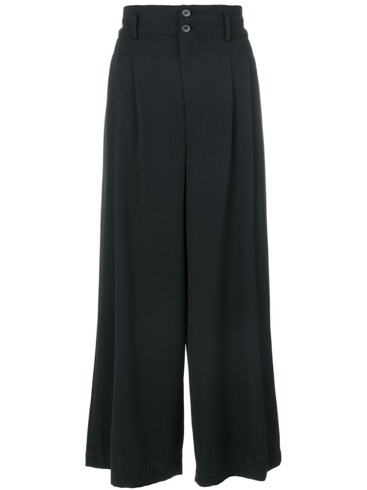 Comme Des Garçons Vintage High Waist Wide Leg Trousers - Black