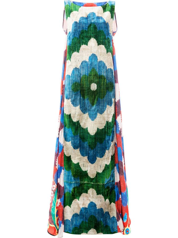 Afroditi Hera Patterned Maxi Dress, Women's, Size: 44, Silk/polyester/viscose