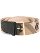Burberry Classic Check Belt, Women's, Size: 90, Brown, Cotton/calf Leather