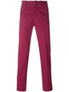 Incotex Slim Chino Trousers, Men's, Size: 50, Pink/purple, Cotton/elastodiene