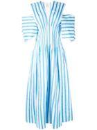 Maison Rabih Kayrouz Stripe V-neck Dress - White
