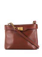 Rodo Foldover Top Shoulder Bag - Brown