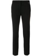 Twin-set - Logo Plaque Cropped Trousers - Women - Polyamide/viscose/elastolefin - 40, Black, Polyamide/viscose/elastolefin