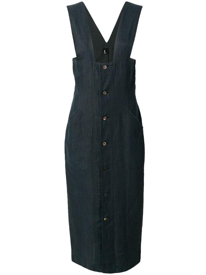 Comme Des Garçons Pre-owned Pinafore Midi Dress - Grey
