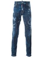 Dsquared2 'cool Guy' Bleached Effect Jeans, Men's, Size: 44, Blue, Cotton/spandex/elastane/calf Leather