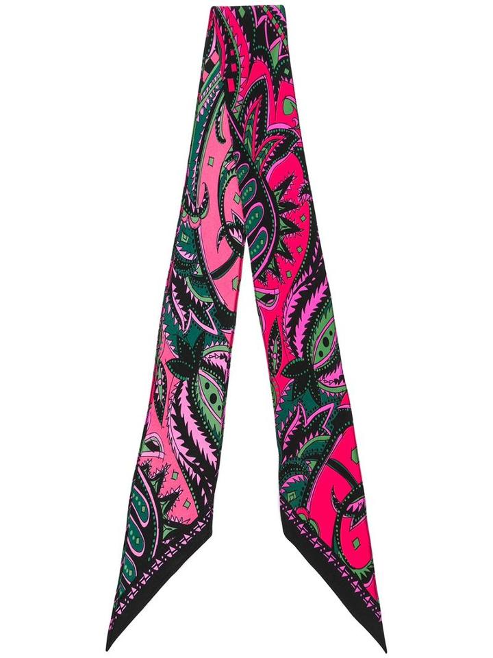 Rockins 'paisley' Super Skinny Scarf, Women's, Pink/purple, Silk