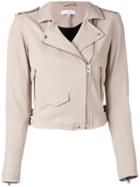 Iro 'ashville' Cropped Moto Jacket, Women's, Size: 36, Nude/neutrals, Leather/rayon