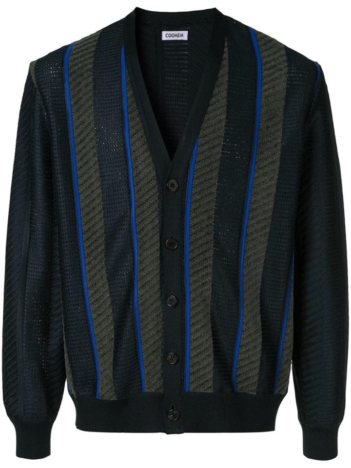 Coohem Mesh Knit Cardigan - Blue