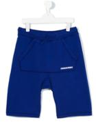 Dsquared2 Kids Drop Crotch Track Shorts - Blue