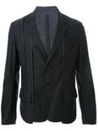 Yohji Yamamoto Piping Single Jacket, Men's, Size: 2, Black, Cotton