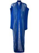 Balmain - Knitted Kimono Cardigan - Women - Acrylic/polyester - 38, Blue, Acrylic/polyester