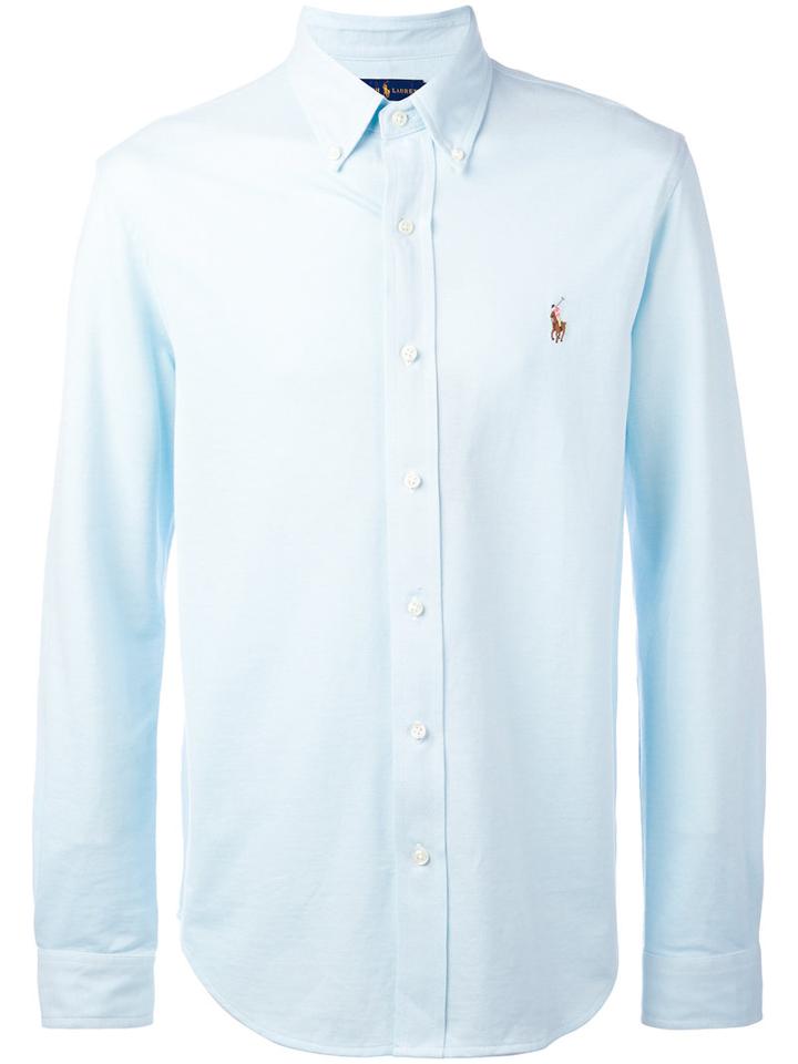 Ralph Lauren - Embroidered Logo Shirt - Men - Cotton - M, Blue, Cotton