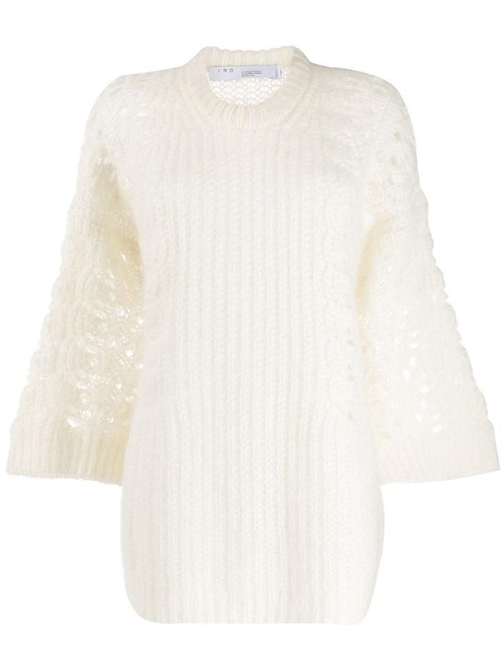 Iro Floral Sleeves Jumper - White